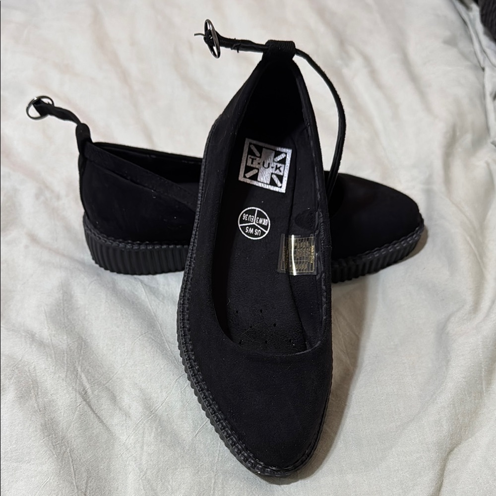 T.U.K Black Women's Flats Creepers